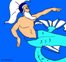 Dibujo Poseidón pintado por mileyyhannah