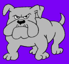 Dibujo Perro Bulldog pintado por reyna