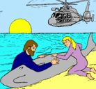Dibujo Rescate ballena pintado por belen