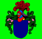 Dibujo Escudo de armas y casco pintado por kendall