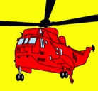 Dibujo Helicóptero al rescate pintado por santiago