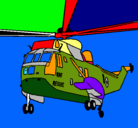 Dibujo Helicóptero al rescate pintado por freyagg