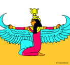 Dibujo Isis pintado por egipcia