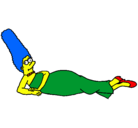 Dibujo Marge pintado por josue