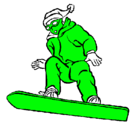 Dibujo Snowboard pintado por maral