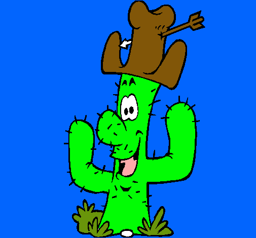 Cactus con sombrero