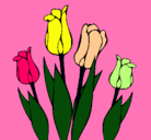 Dibujo Tulipanes pintado por dinayfanni