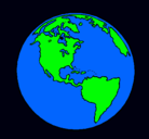 Dibujo Planeta Tierra pintado por eder