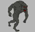 Dibujo Hombre lobo pintado por sullinmc