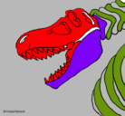 Dibujo Esqueleto tiranosaurio rex pintado por nacho