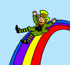 Dibujo Duende en el arco iris pintado por mateo