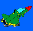 Dibujo Nave cohete pintado por enzo