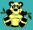 Dibujo Oso panda pintado por juanma