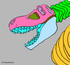 Dibujo Esqueleto tiranosaurio rex pintado por AITORMORA
