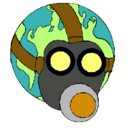 Dibujo Tierra con máscara de gas pintado por jjdd