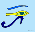 Dibujo Ojo Horus pintado por paula