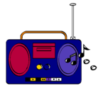 Dibujo Radio cassette 2 pintado por dinorey