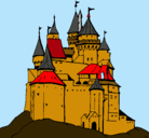 Dibujo Castillo medieval pintado por sonia