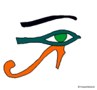 Dibujo Ojo Horus pintado por elojoconsangre