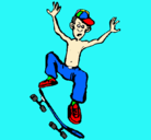 Dibujo Skater pintado por ASFDREWSELOJKIHGGY