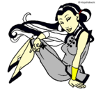 Dibujo Princesa ninja pintado por catherine1846