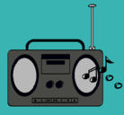 Dibujo Radio cassette 2 pintado por lourdes