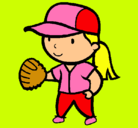 Dibujo Jugadora de béisbol pintado por luisana