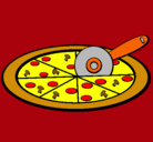 Dibujo Pizza pintado por ver