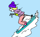 Dibujo Esquiadora pintado por andreaesqui