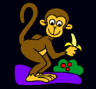 Dibujo Mono pintado por cristian