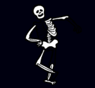 Dibujo Esqueleto contento pintado por tiagoluca
