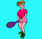 Dibujo Chica tenista pintado por fernanda