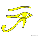 Dibujo Ojo Horus pintado por gary
