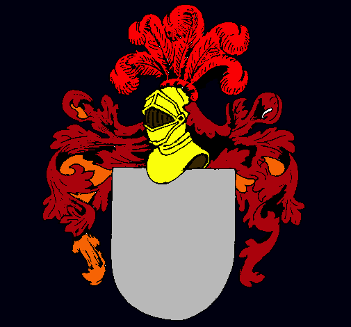 Escudo de armas y casco