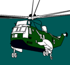Dibujo Helicóptero al rescate pintado por silver