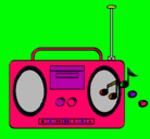 Dibujo Radio cassette 2 pintado por juliette