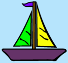 Dibujo Barco velero pintado por denise