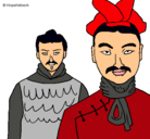 Dibujo Guerreros chinos pintado por mulan