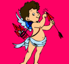 Dibujo Cupido pintado por Rosario