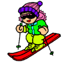 Dibujo Niño esquiando pintado por betsandra