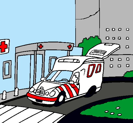 Ambulancia en el hospital