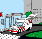 Dibujo Ambulancia en el hospital pintado por fea2110