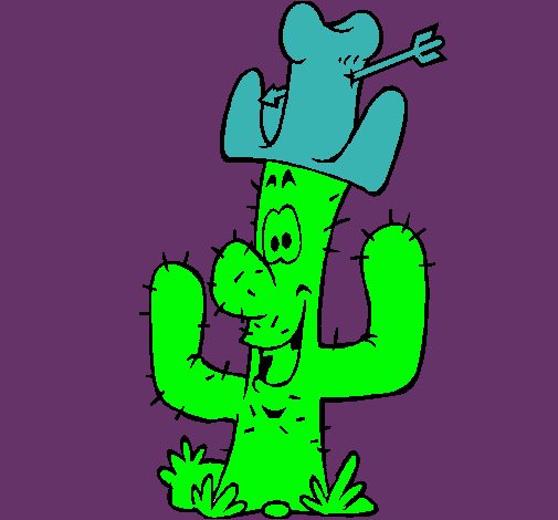 Cactus con sombrero