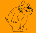 Dibujo Bulldog inglés pintado por oscaritochacon