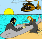 Dibujo Rescate ballena pintado por mihaela