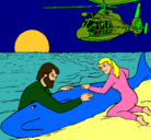 Dibujo Rescate ballena pintado por ivan