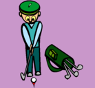 Dibujo Jugador de golf II pintado por amileyx