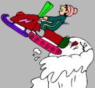 Dibujo Salto con moto de nieve pintado por gerardosamy