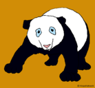 Dibujo Oso panda pintado por lore