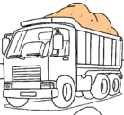 Dibujo Camión de carga pintado por maury